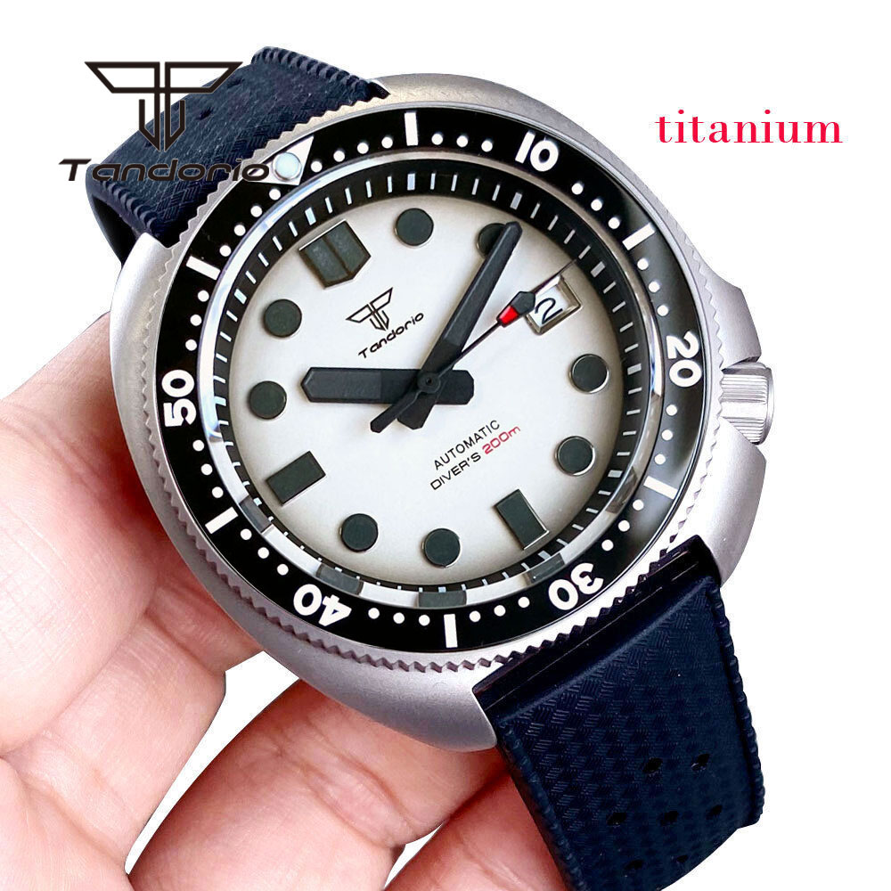 Paper Weight Crystal - Tandorio Titanium NH35A 44mm 20Bar Light