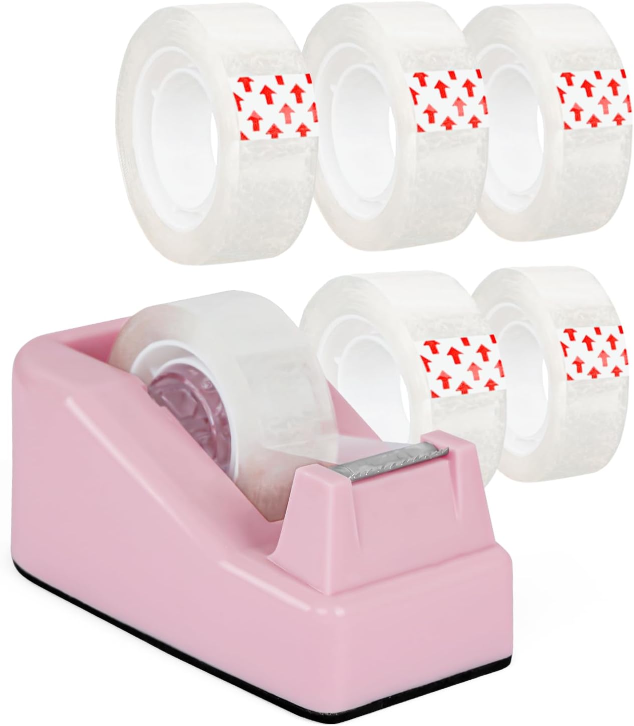 Tape Dispenser Weighted - Desktop Tape Dispenser Pink with Weighted