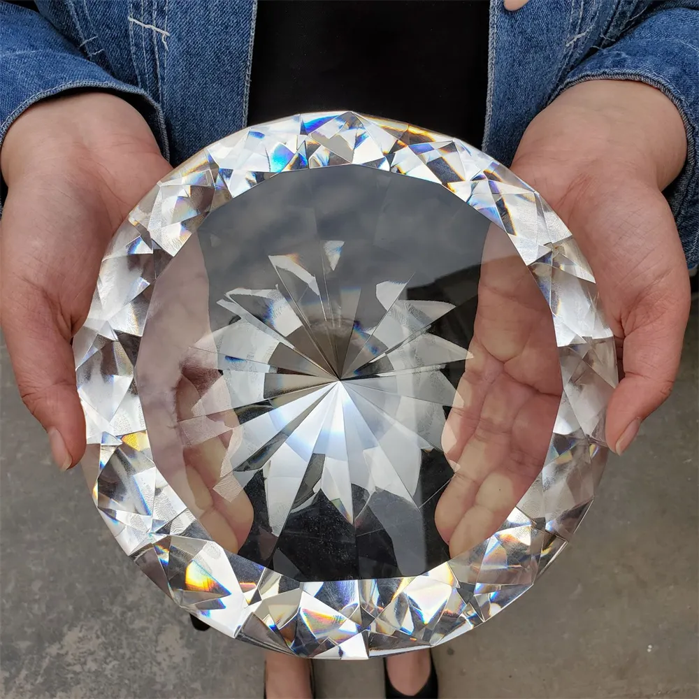 Paper Weight Crystal - 1pc Crystal Glass Diamond Paper weight,