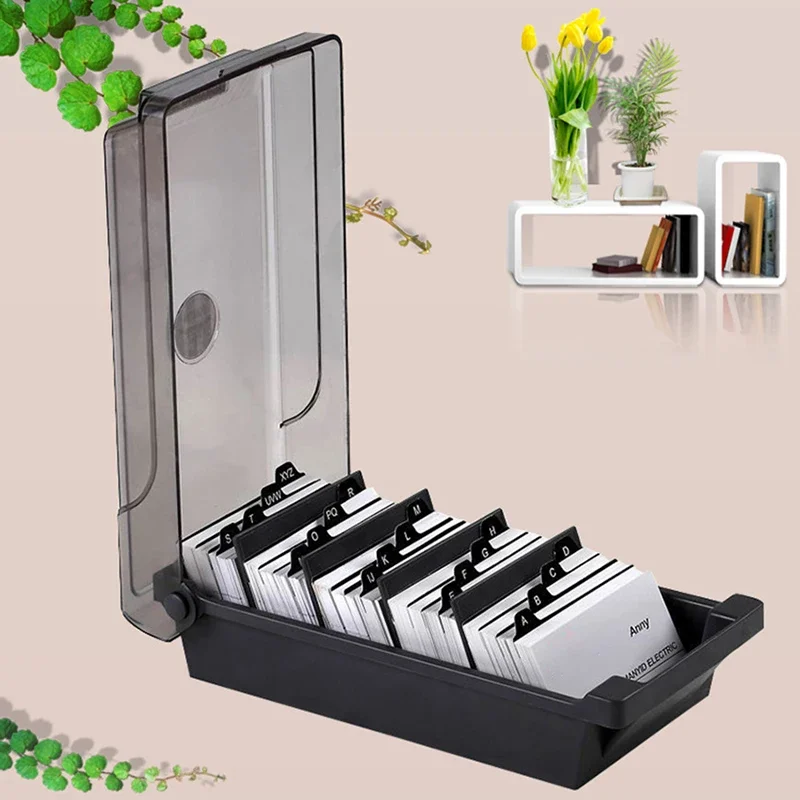 Index Card Holder - Business Card Holder, Plastic Name Card