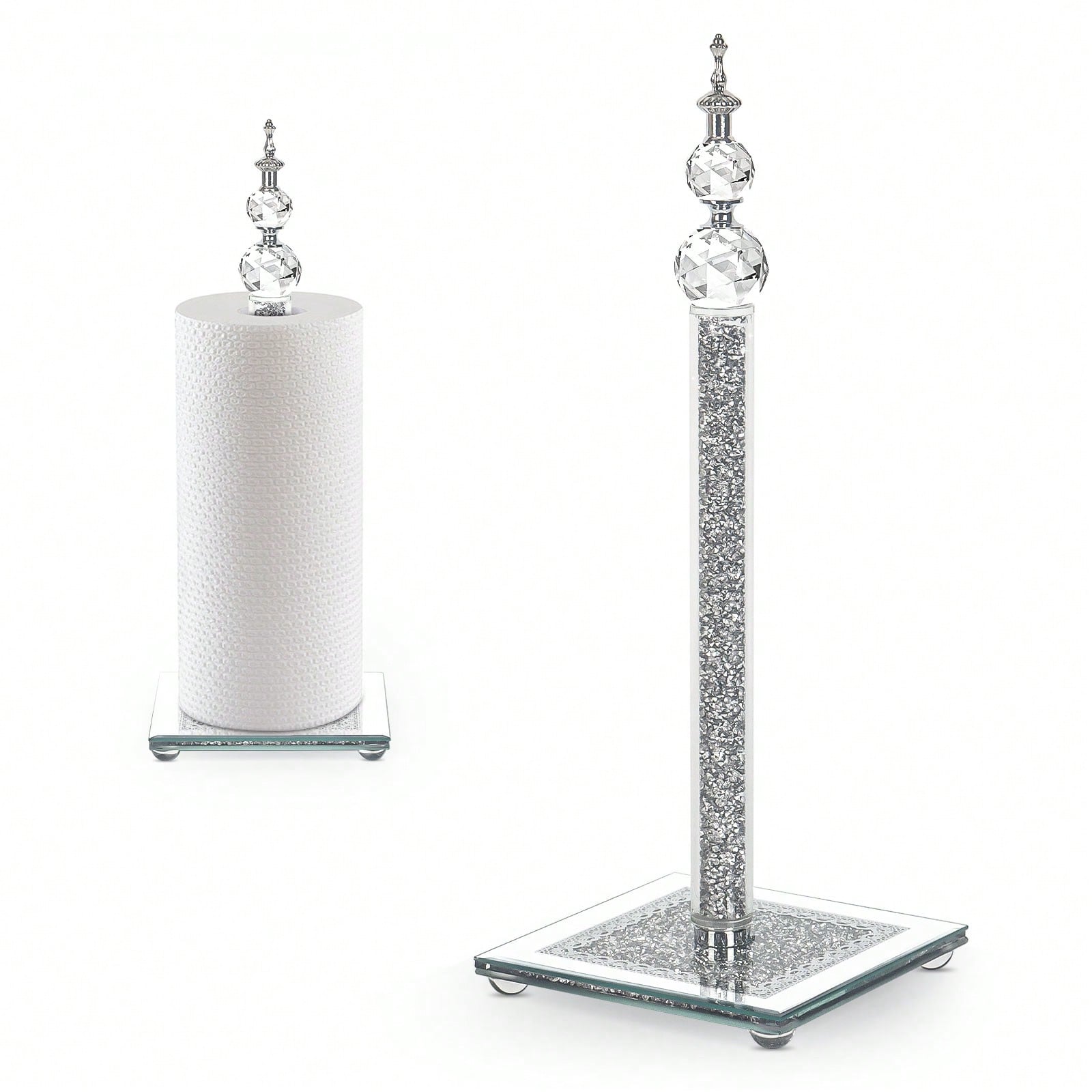 Paper Weight Crystal - Crystal Paper Towel Holder, Bling Silver