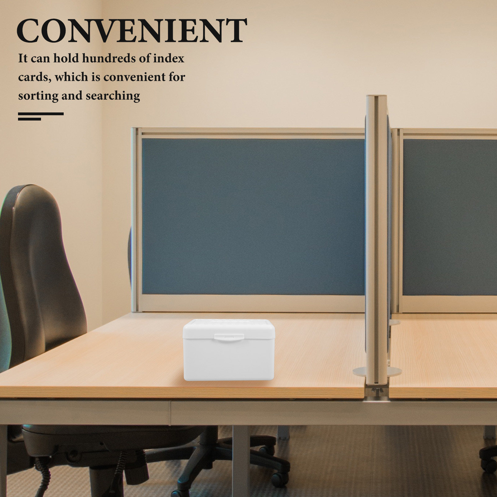 Index Card Holder - Efficient Desk Business Card Holder Box