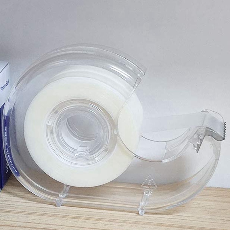 Tape Dispenser Weighted - Hand Use Desktop Tape Dispenser, Transparent