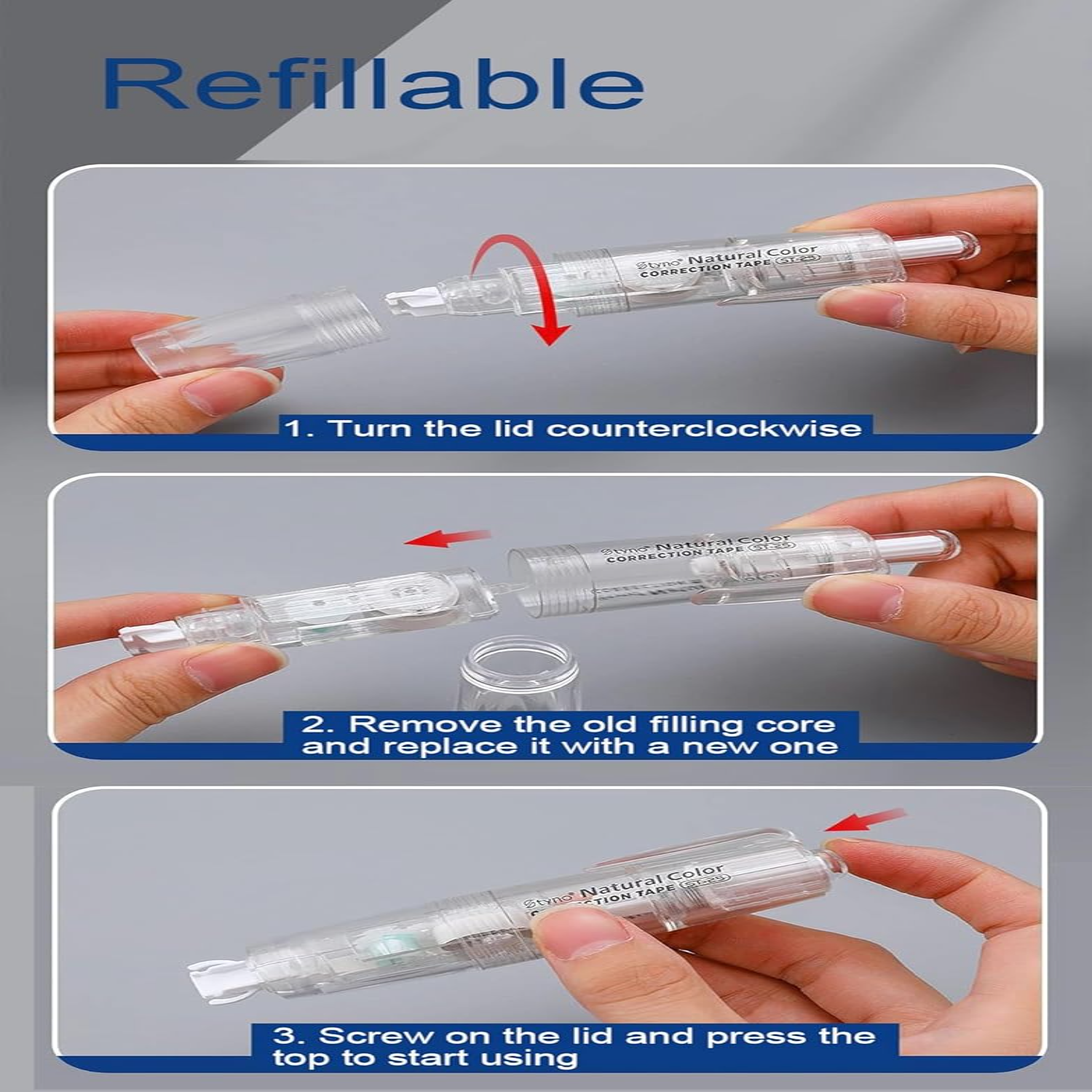 Refillable Retractable Quick D - Correction Pen Fine avaliação e preço