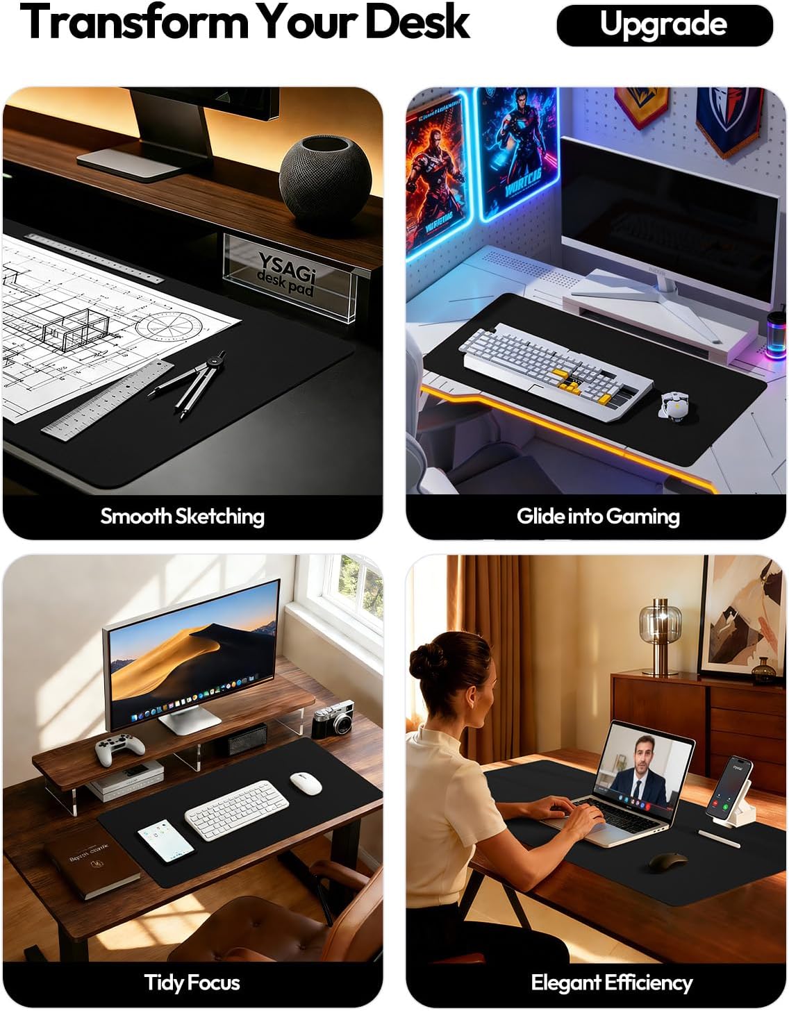 Leather Office Desk Pad Protec - Leather Desk Pad avaliação e preço
