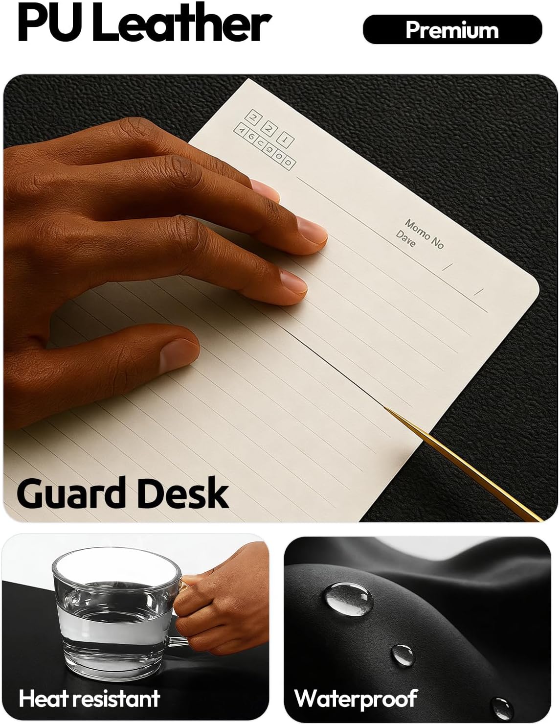 Leather Office Desk Pad Protec - Leather Desk Pad avaliação e preço