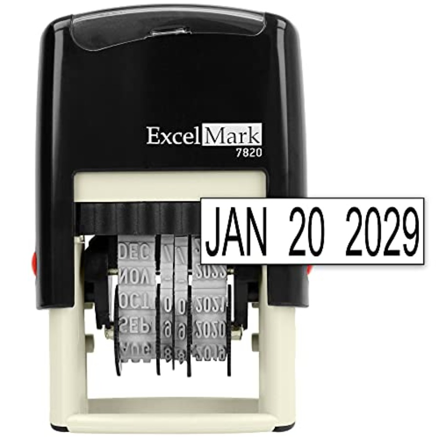7820 Self-Inking Rubber Date S - Rubber Date Stamp avaliação e preço