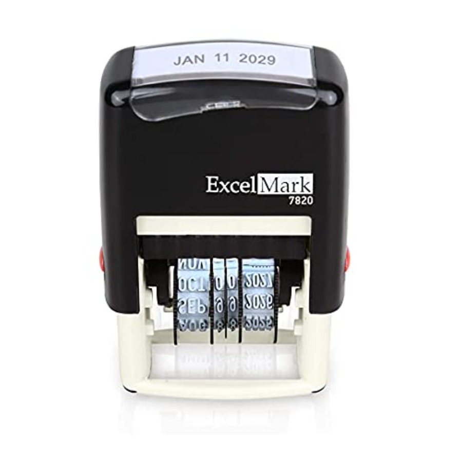 7820 Self-Inking Rubber Date S - Rubber Date Stamp avaliação e preço