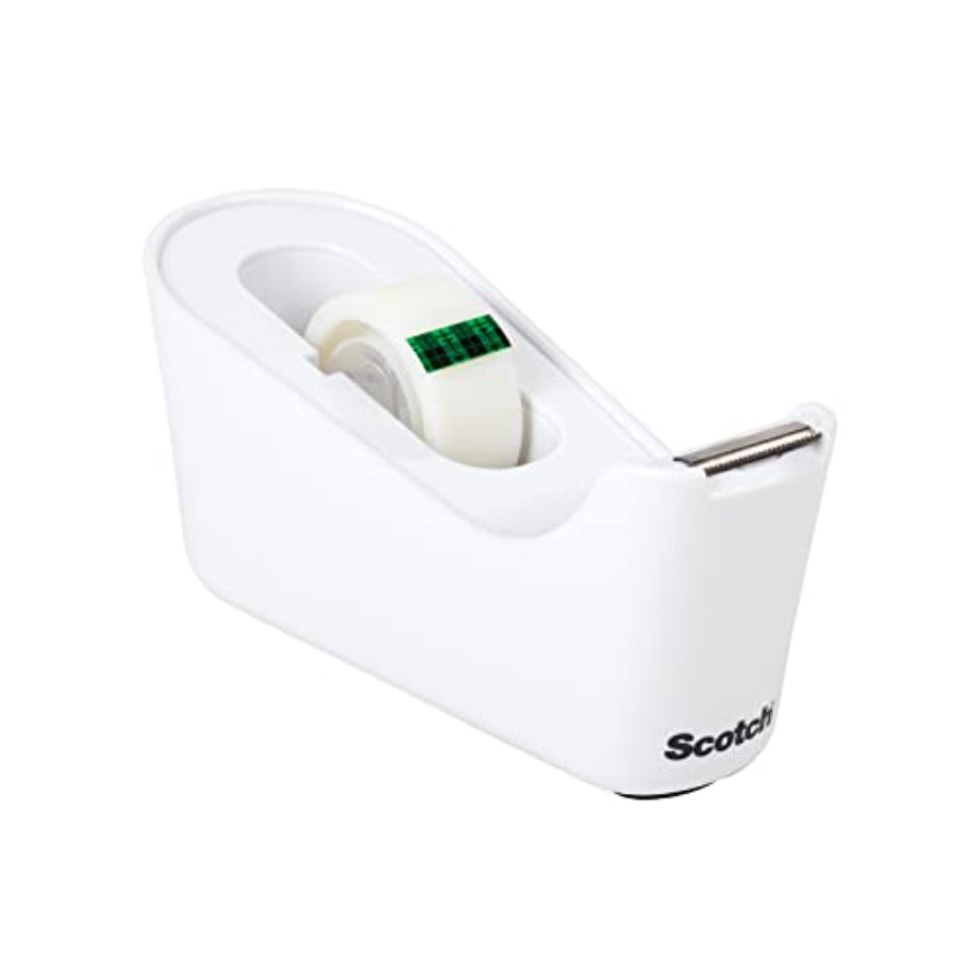 Desktop Tape Dispenser, White, - Tape Dispenser Weighted avaliação e preço