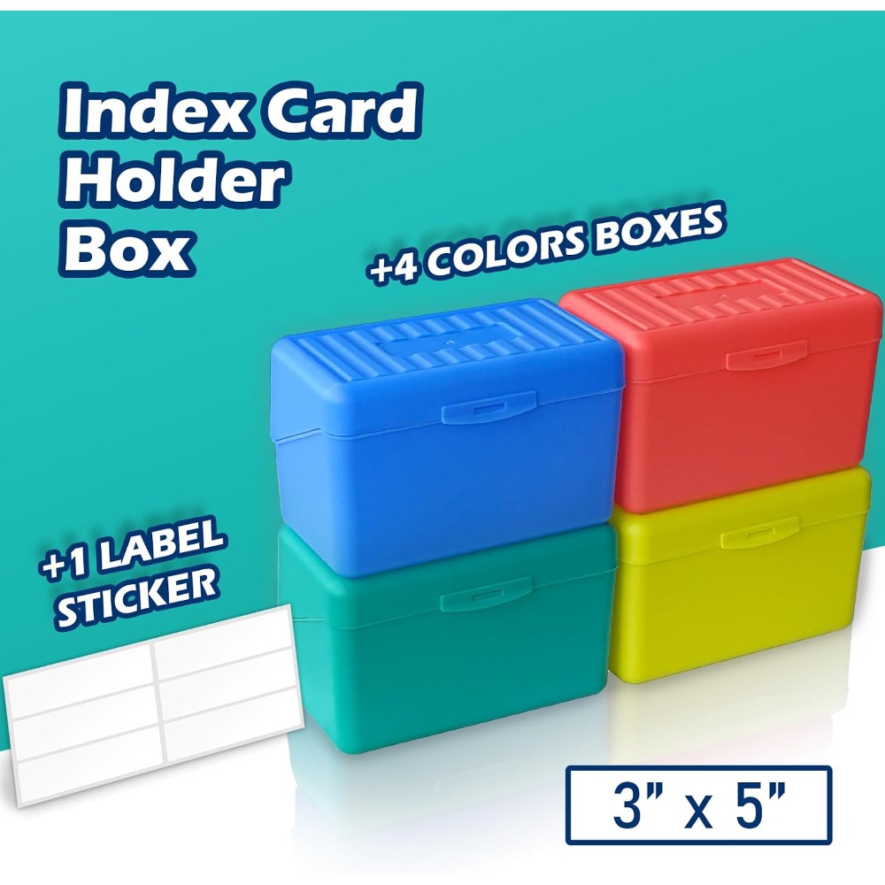 3x5 Index Card Holder Box - 4  - Index Card Holder avaliação e preço