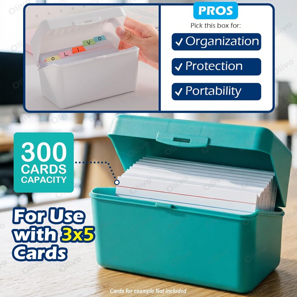 3x5 Index Card Holder Box - 4  - Index Card Holder avaliação e preço