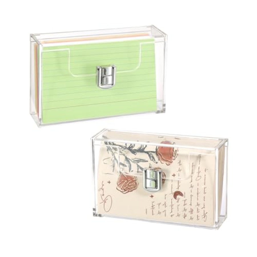 2 Pack Clear Acrylic Index Car - Index Card Holder avaliação e preço