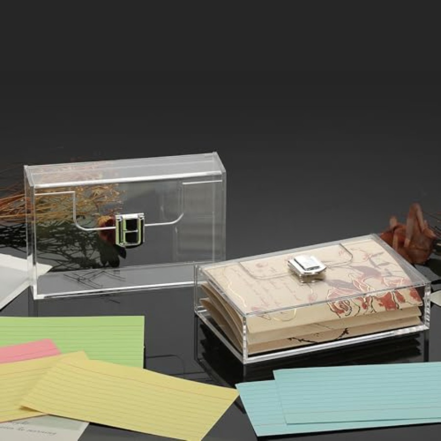 2 Pack Clear Acrylic Index Car - Index Card Holder avaliação e preço