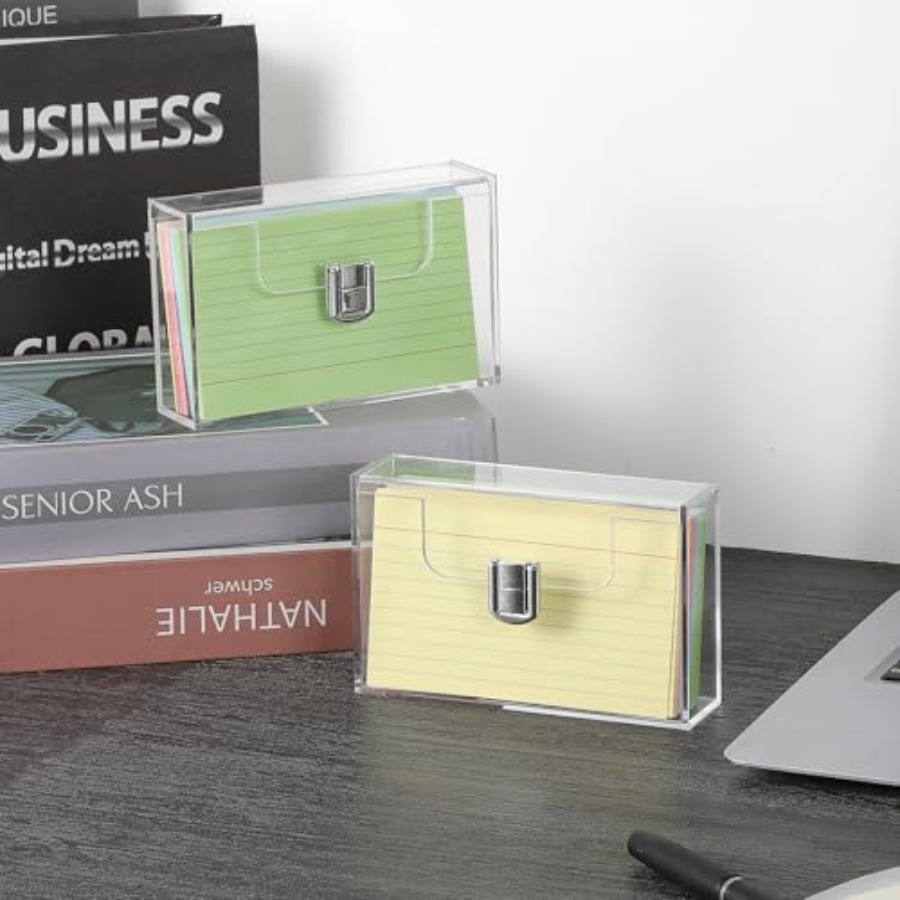 2 Pack Clear Acrylic Index Car - Index Card Holder avaliação e preço