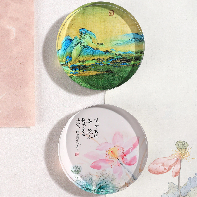 Chinese-style Round Crystal Pa - Paper Weight Crystal avaliação e preço