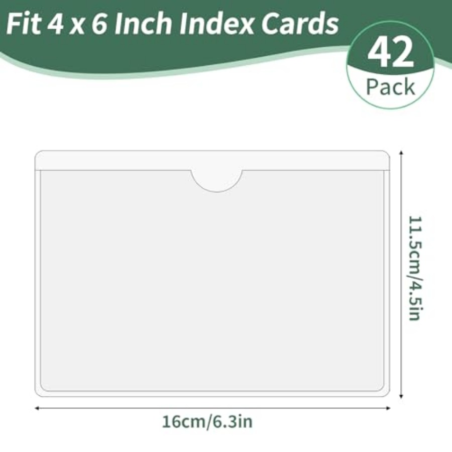 Storage Bin Labels, 42 Pack 4x - Index Card Holder avaliação e preço