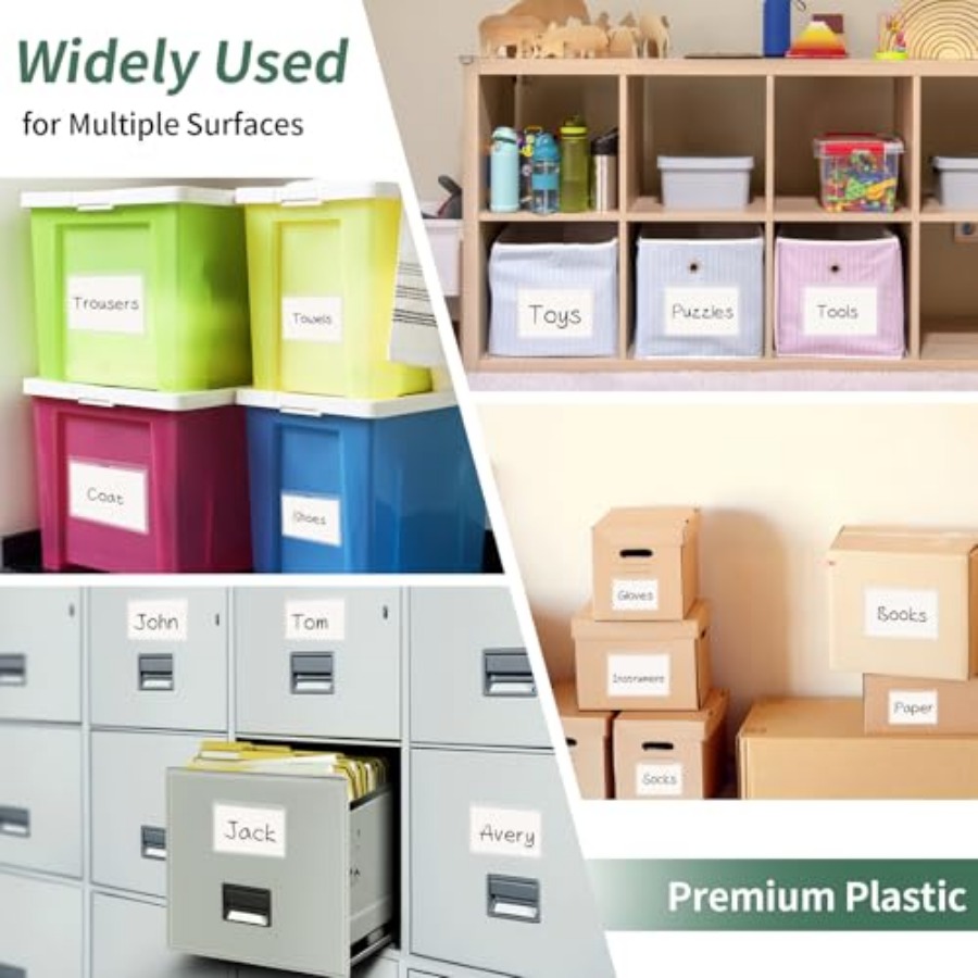 Storage Bin Labels, 42 Pack 4x - Index Card Holder avaliação e preço