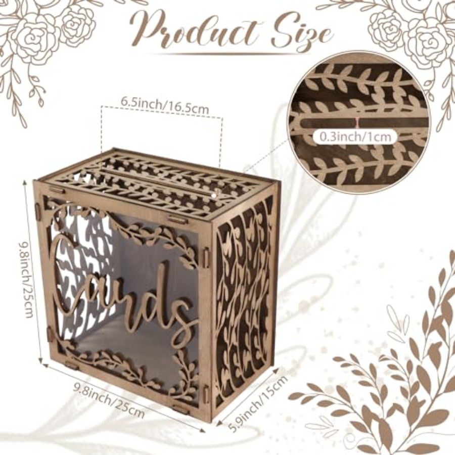 Wedding Card Box wit ow, wn Wo - Card Index Box avaliação e preço