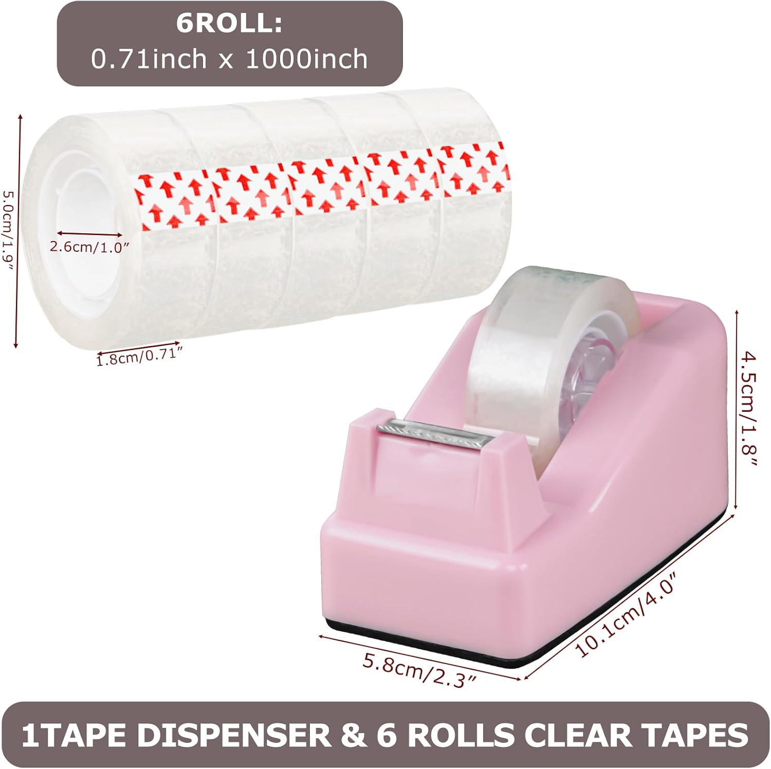 Desktop Tape Dispenser Pink wi - Tape Dispenser Weighted avaliação e preço