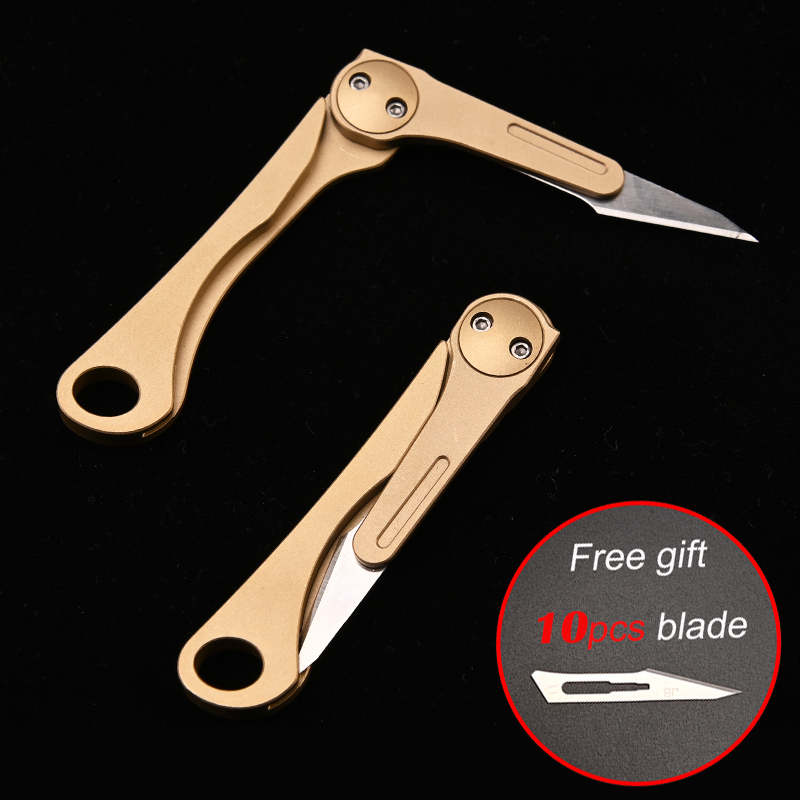 Mini Brass Folding Pocket Kniv - Letter Opener Brass avaliação e preço