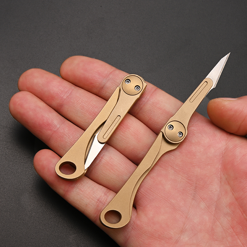 Mini Brass Folding Pocket Kniv - Letter Opener Brass avaliação e preço