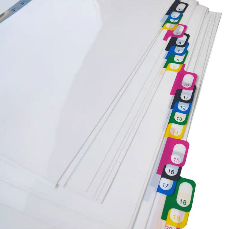 5/10/20Sheets/Lot A4 Divider I - Tab Divider A4 avaliação e preço