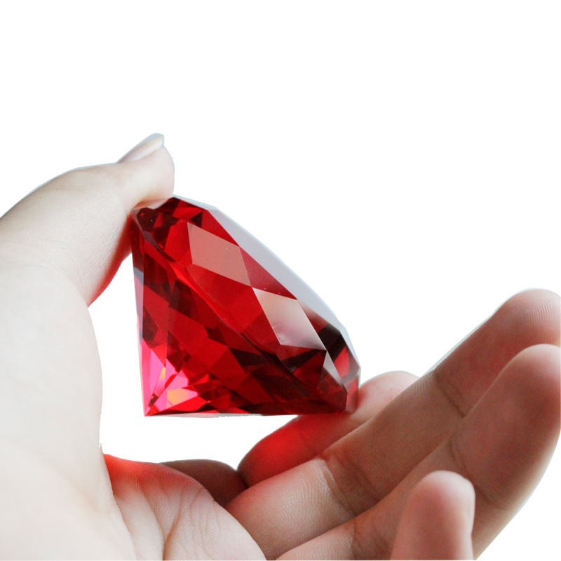 6cm Ruby Red Color Crystal Gla - Paper Weight Crystal avaliação e preço