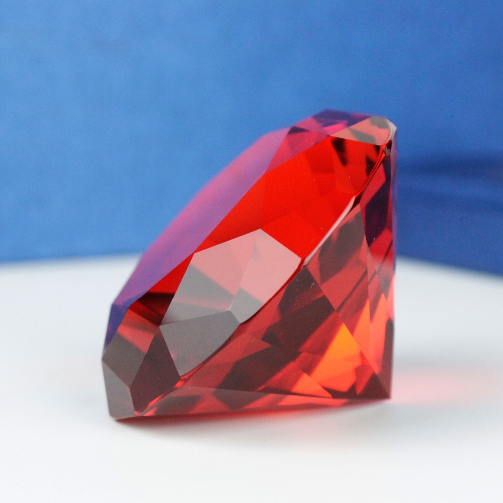 6cm Ruby Red Color Crystal Gla - Paper Weight Crystal avaliação e preço
