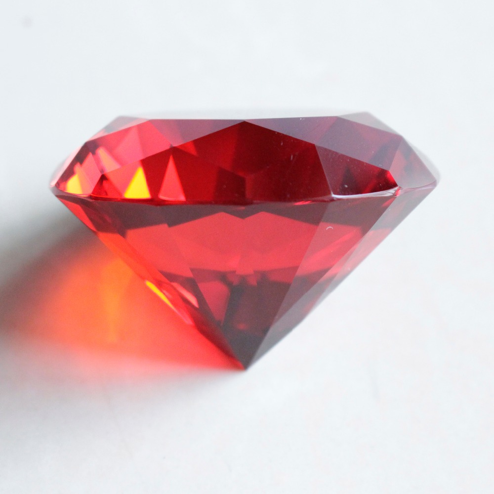 6cm Ruby Red Color Crystal Gla - Paper Weight Crystal avaliação e preço