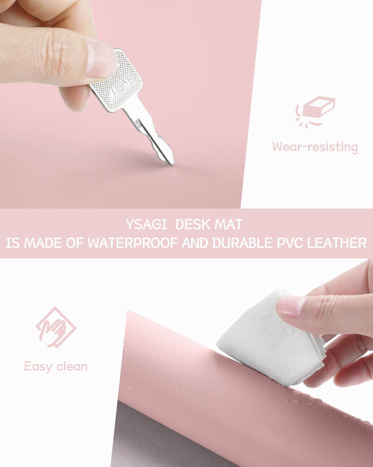 Non-Slip Leather Desk Pad, Wat - Leather Desk Pad avaliação e preço