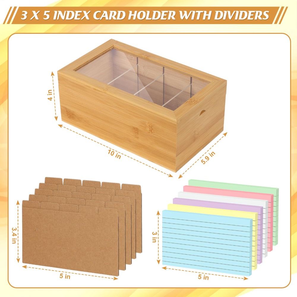 New 3x5 inch Index Card Organi - Index Card Holder avaliação e preço