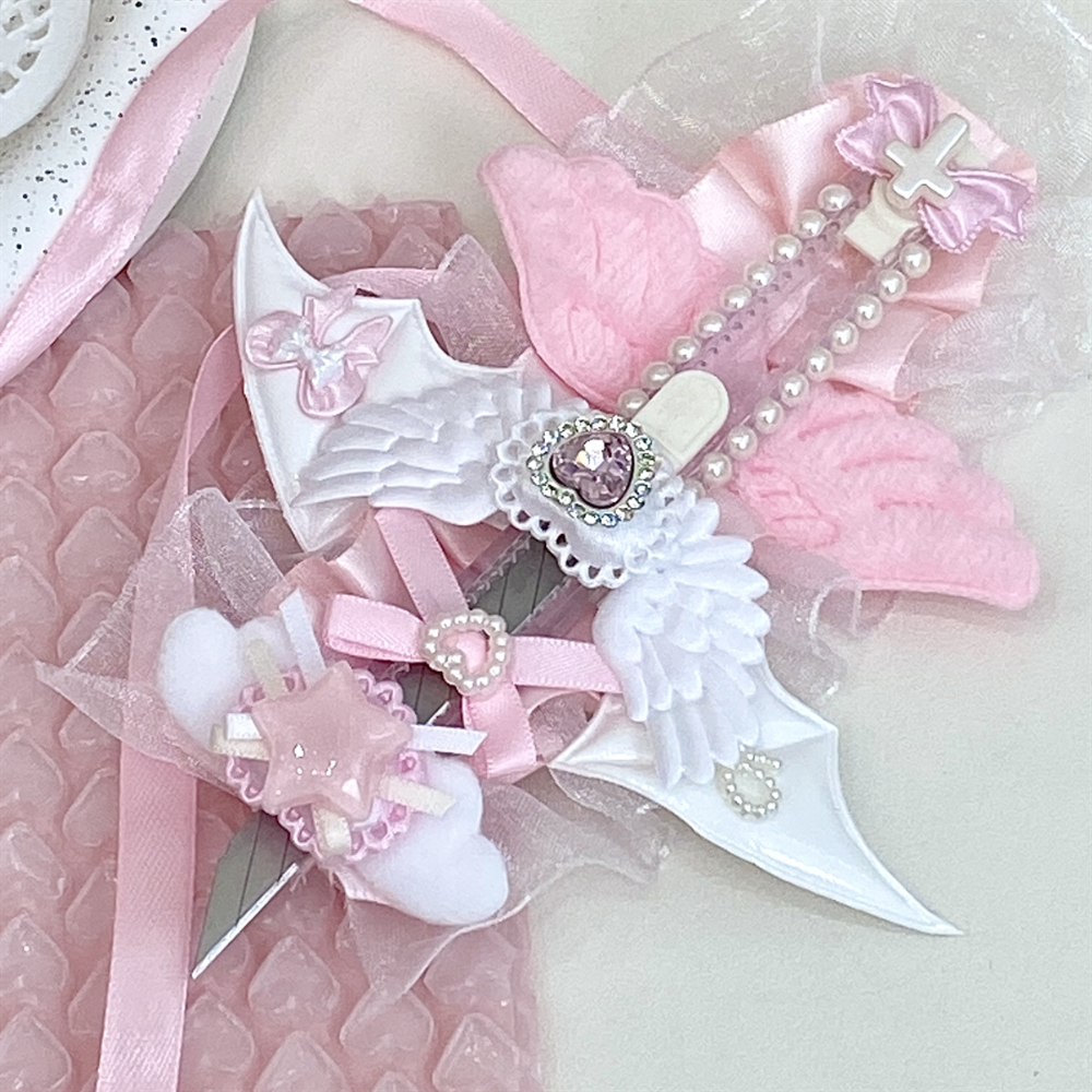 Cute pink Cat's Claw Angel Win - Letter Opener Brass avaliação e preço