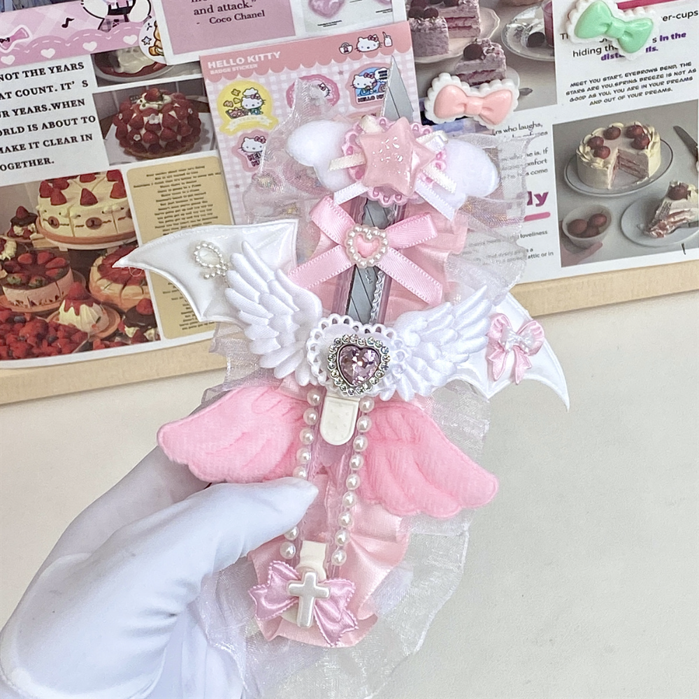 Cute pink Cat's Claw Angel Win - Letter Opener Brass avaliação e preço