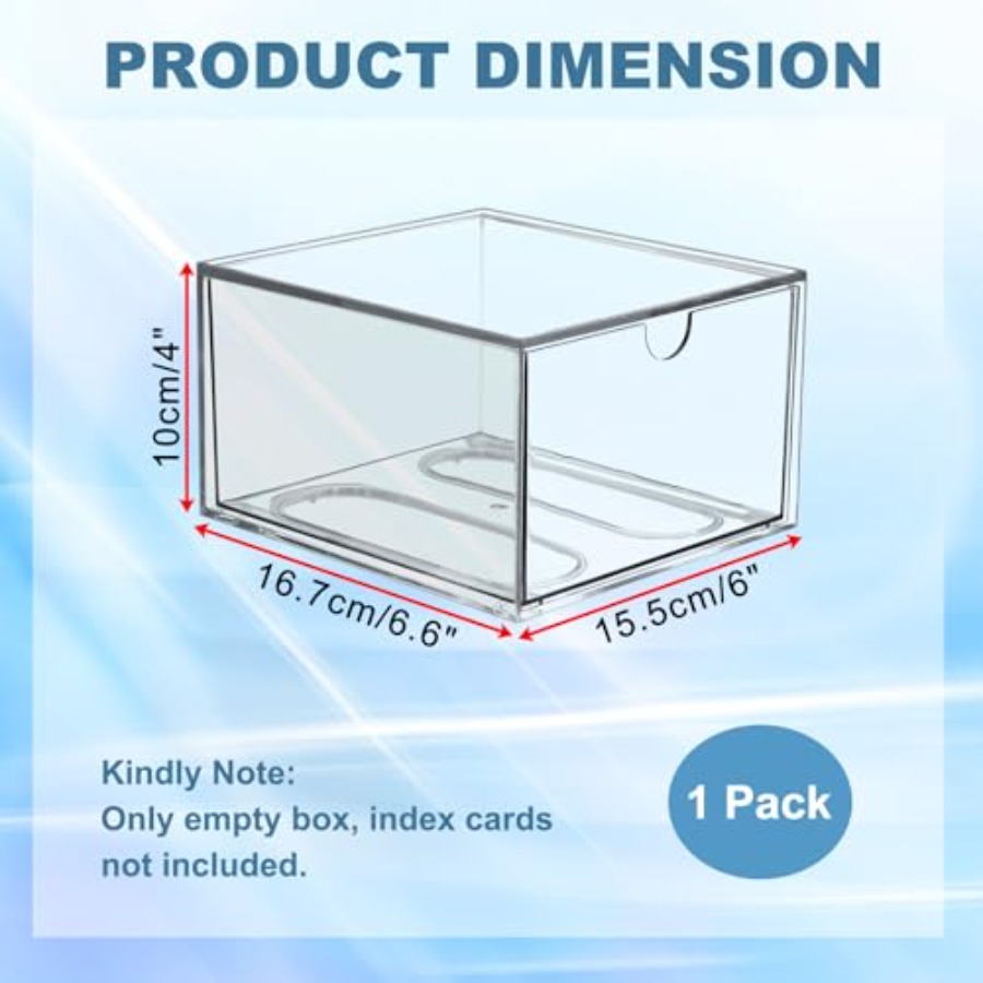 Clear 3 x 5 Inch Index Card St - Index Card Holder avaliação e preço