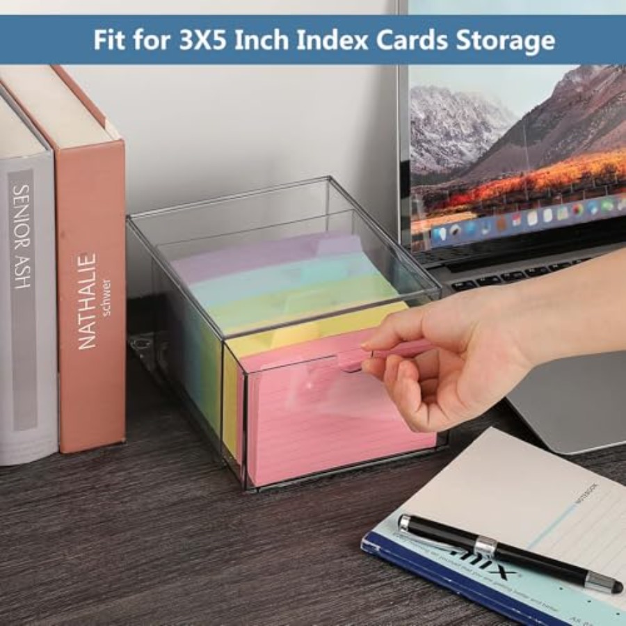 Clear 3 x 5 Inch Index Card St - Index Card Holder avaliação e preço