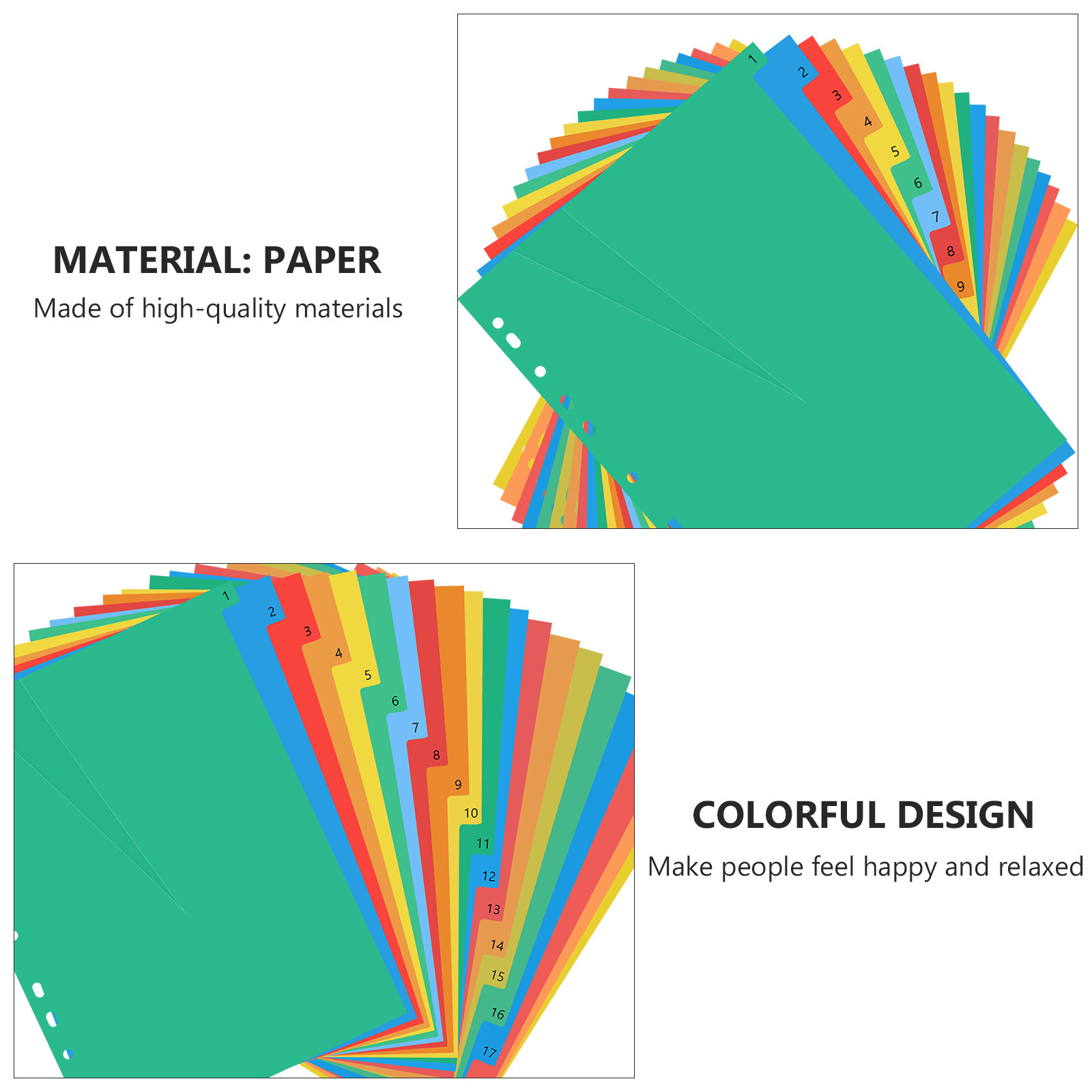 20 Pages A4 Colorful Plastic T - Tab Divider A4 avaliação e preço