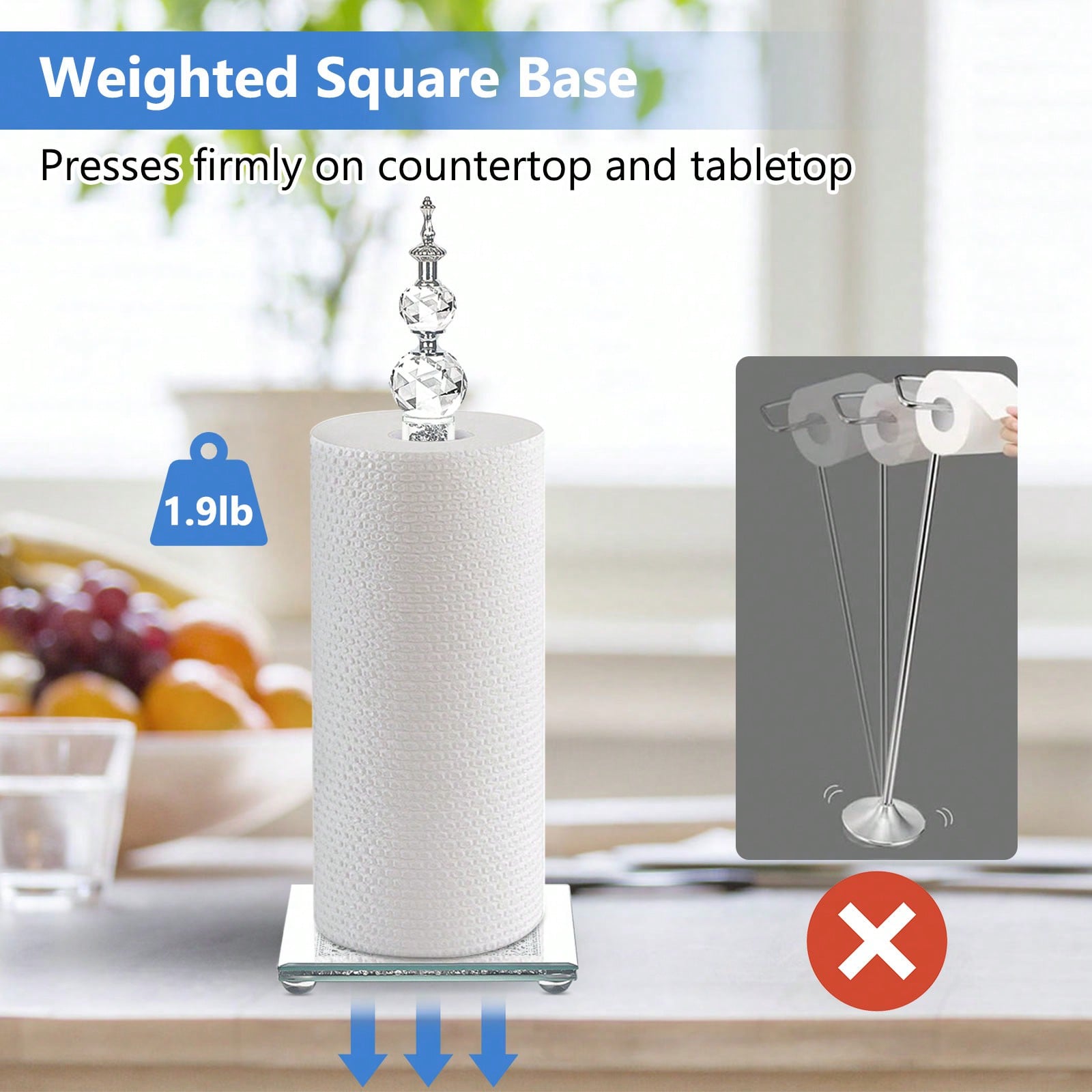 Crystal Paper Towel Holder, Bl - Paper Weight Crystal avaliação e preço