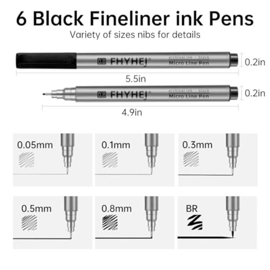 Micro Fineliner Drawing Art Pe - Archive Box Set avaliação e preço