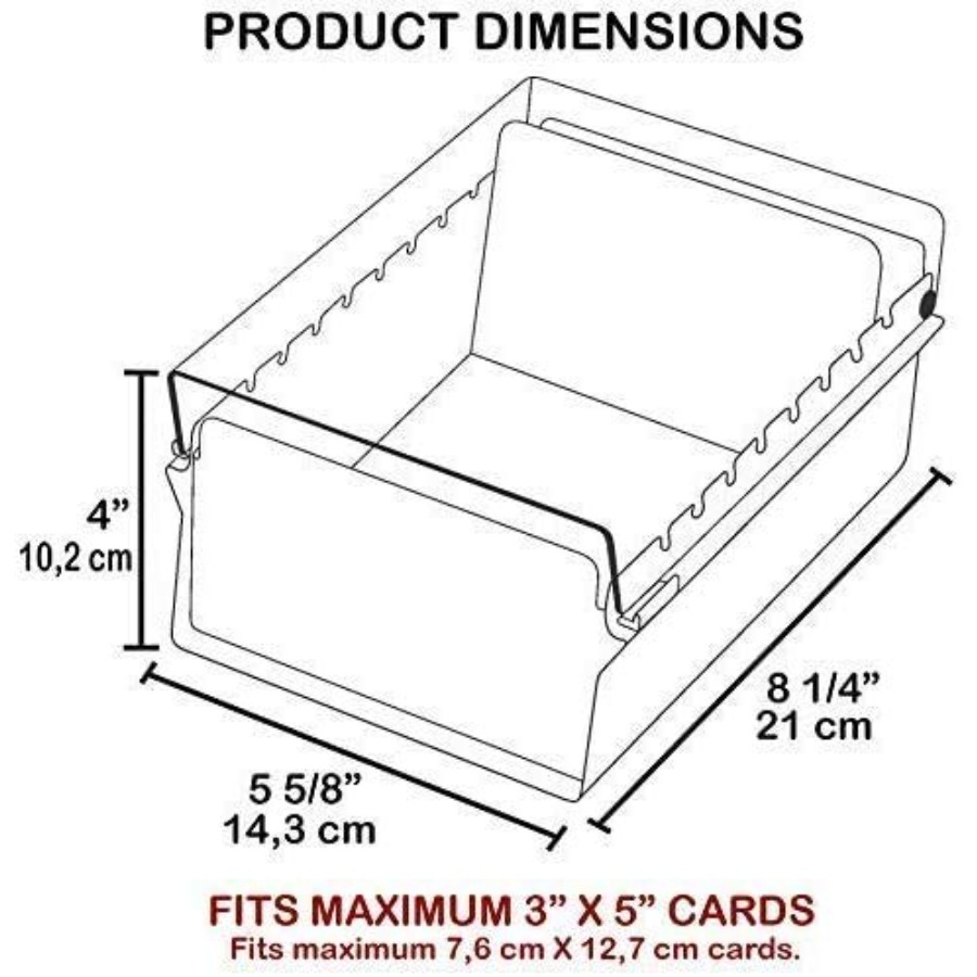 3 x 5 Card File Holder Organiz - Index Card Holder avaliação e preço