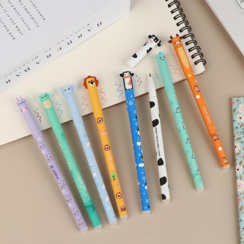 Erasable Gel Pen Set 8 Cartoon - Correction Pen Fine avaliação e preço