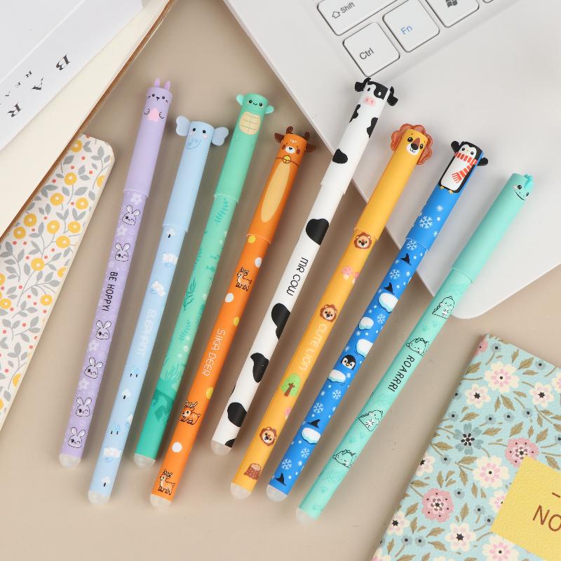 Erasable Gel Pen Set 8 Cartoon - Correction Pen Fine avaliação e preço